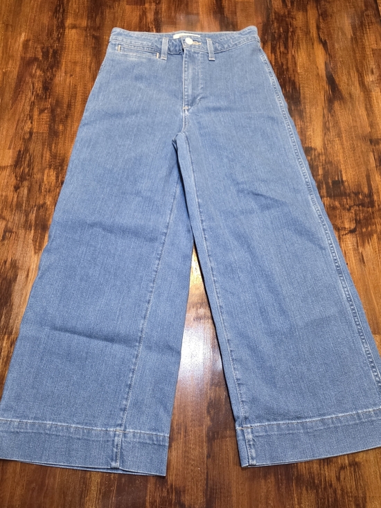 Madewell Denim - Madewell Emmett Wide-Leg Crop Jeans Light Wash 25 Clean Girl Vintage Inspo